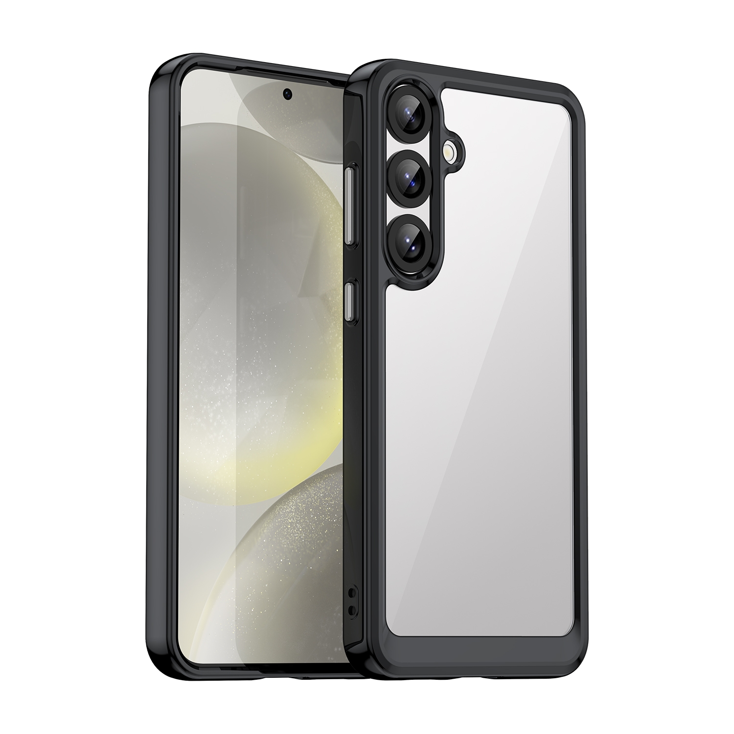 For Samsung Galaxy S25+ 5G Colorful Series Acrylic Hybrid TPU Phone Case(Black) For Samsung Galaxy S25+ 5G Colorful Series Acrylic Hybrid TPU Phone Case(Black)