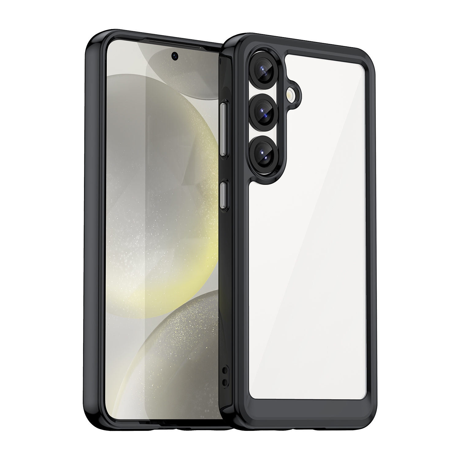 For Samsung Galaxy S25 5G Colorful Series Acrylic Hybrid TPU Phone Case(Black) For Samsung Galaxy S25 5G Colorful Series Acrylic Hybrid TPU Phone Case(Black)