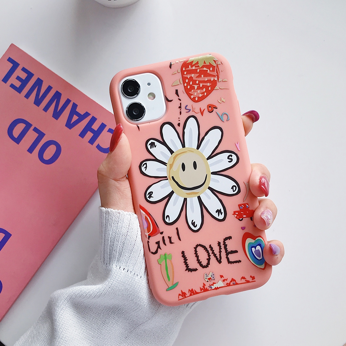 For iPhone 11 Pro Sun Flower Pattern Shockproof TPU Protective Case(Pink) For iPhone 11 Pro Sun Flower Pattern Shockproof TPU Protective Case(Pink)