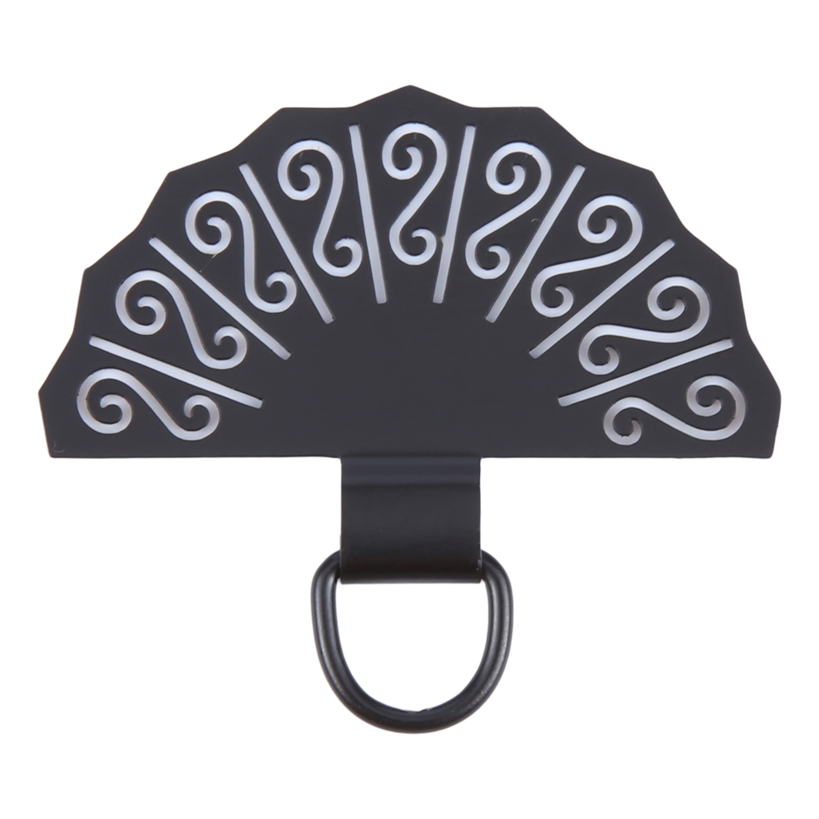 Fan-shaped Metal Mobile Phone Lanyard Fixing Gasket(Black) Fan-shaped Metal Mobile Phone Lanyard Fixing Gasket(Black)