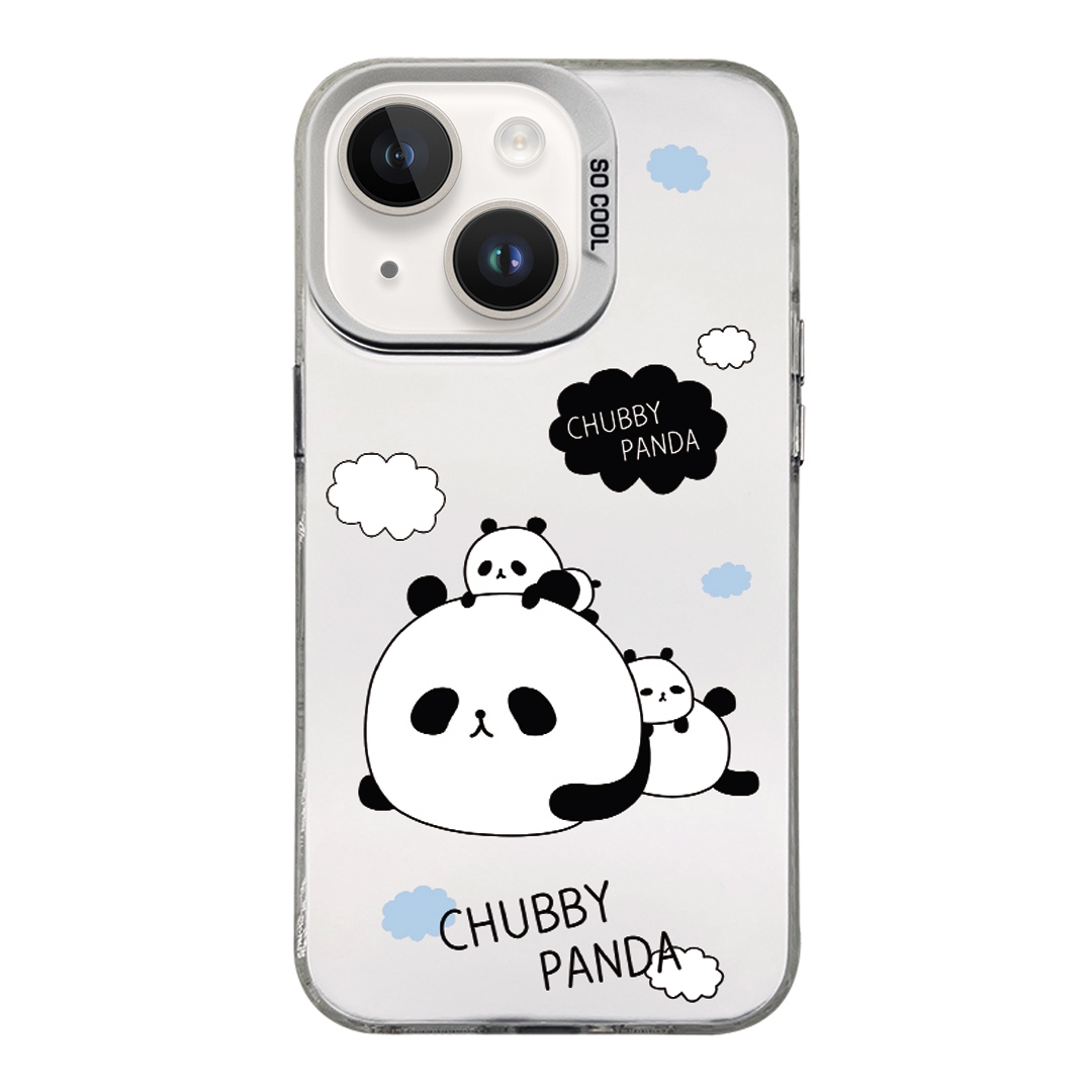 For iPhone 15 Plus Cartoon Panda TPU Hybrid PC Phone Case(Sleep Panda) For iPhone 15 Plus Cartoon Panda TPU Hybrid PC Phone Case(Sleep Panda)