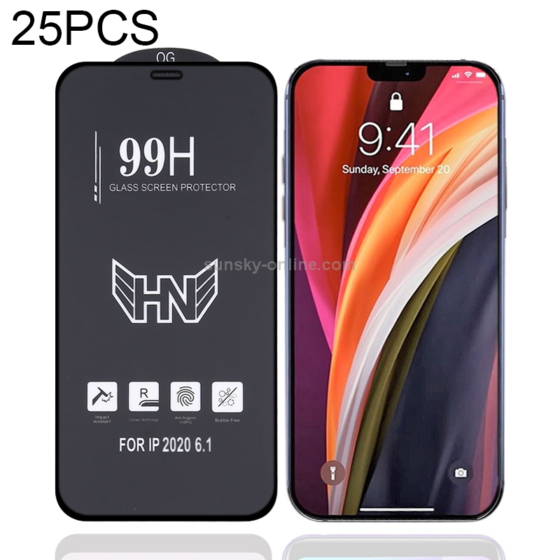 For iPhone 12 / 12 Pro 25pcs High Aluminum Large Arc Full Screen Tempered Glass Film For iPhone 12 / 12 Pro 25pcs High Aluminum Large Arc Full Screen Tempered Glass Film