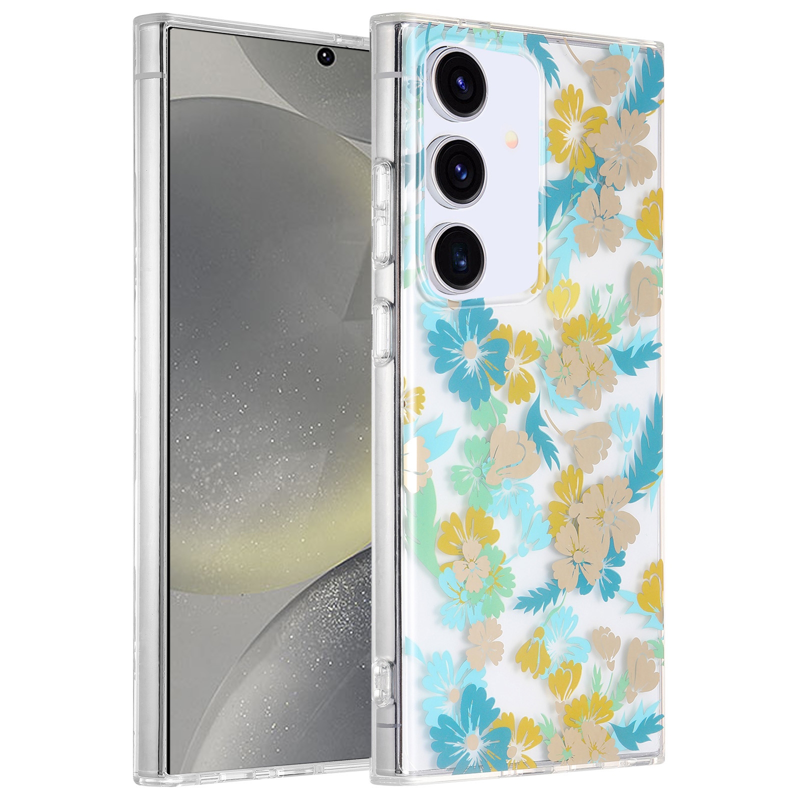 For Samsung Galaxy S24 5G Dual-side Laminating IMD PC Hybrid TPU Phone Case(Yellow Flowers) For Samsung Galaxy S24 5G Dual-side Laminating IMD PC Hybrid TPU Phone Case(Yellow Flowers)