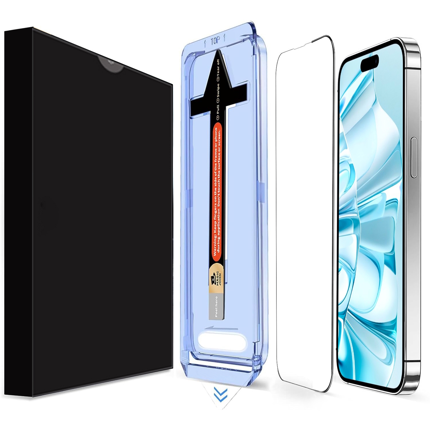 For iPhone 14 Pro Max LK Easy Install HD Tempered Glass Film(Black) For iPhone 14 Pro Max LK Easy Install HD Tempered Glass Film(Black)