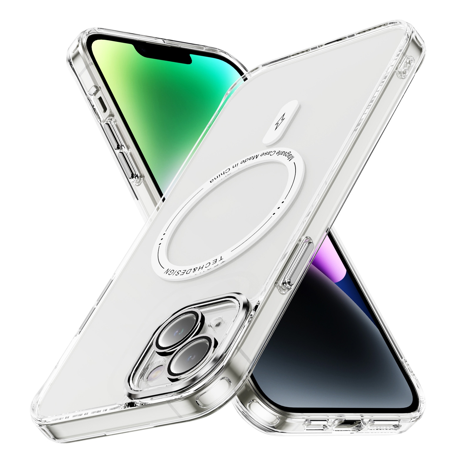 For iPhone 14 Plus Airbag Magsafe PC Hybrid TPU Phone Case(Transparent) For iPhone 14 Plus Airbag Magsafe PC Hybrid TPU Phone Case(Transparent)