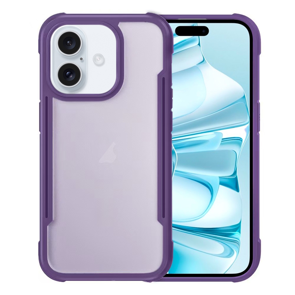 For iPhone 16 Plus Skin Feel Frosted PC Hybrid TPU Phone Case(Purple) For iPhone 16 Plus Skin Feel Frosted PC Hybrid TPU Phone Case(Purple)