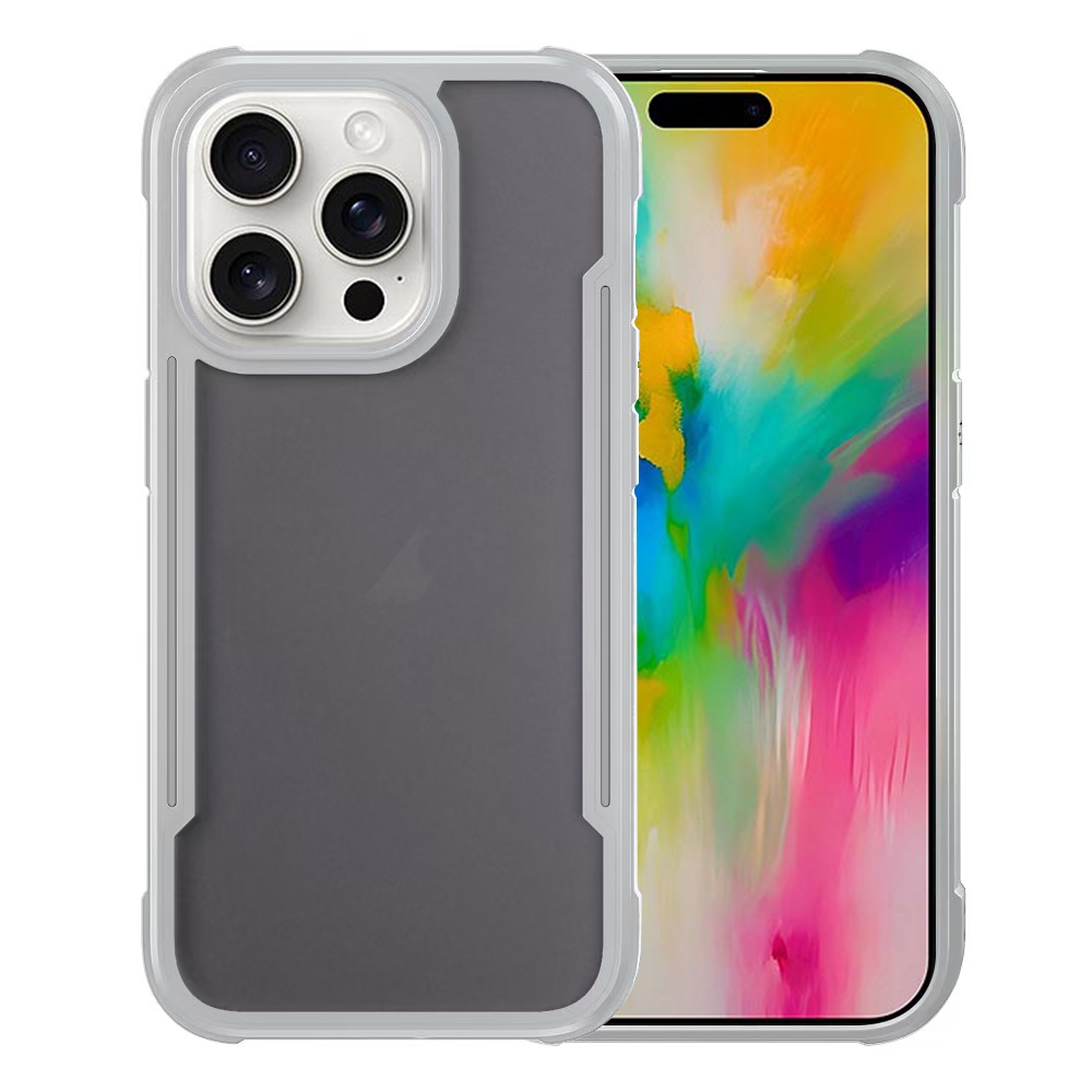For iPhone 16 Pro Skin Feel Frosted PC Hybrid TPU Phone Case(Grey) For iPhone 16 Pro Skin Feel Frosted PC Hybrid TPU Phone Case(Grey)