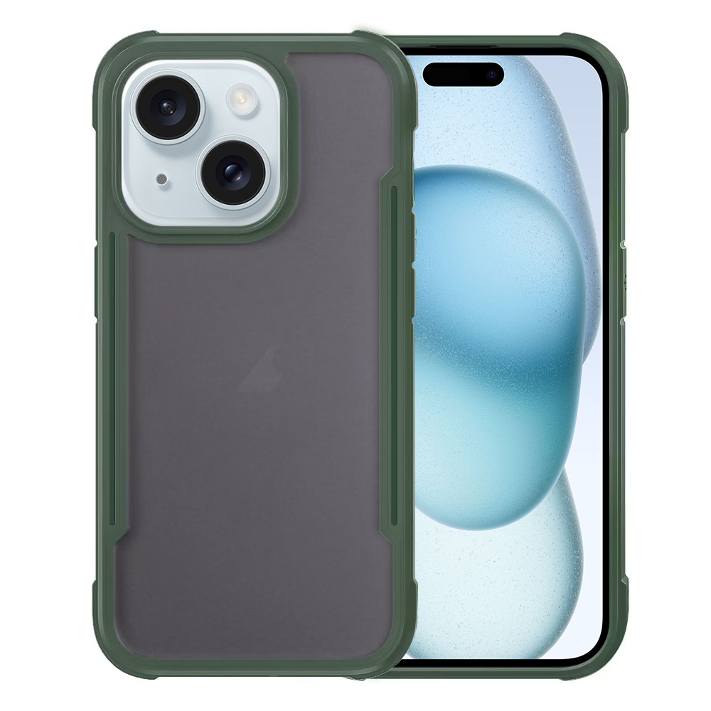 For iPhone 15 Skin Feel Frosted PC Hybrid TPU Phone Case(Green) For iPhone 15 Skin Feel Frosted PC Hybrid TPU Phone Case(Green)