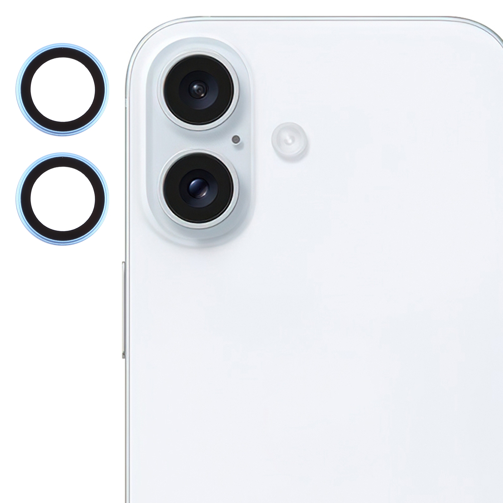 For iPhone 16 / 16 Plus Back Camera Cover Tempered Glass Lens Film(Dark Blue) For iPhone 16 / 16 Plus Back Camera Cover Tempered Glass Lens Film(Dark Blue)