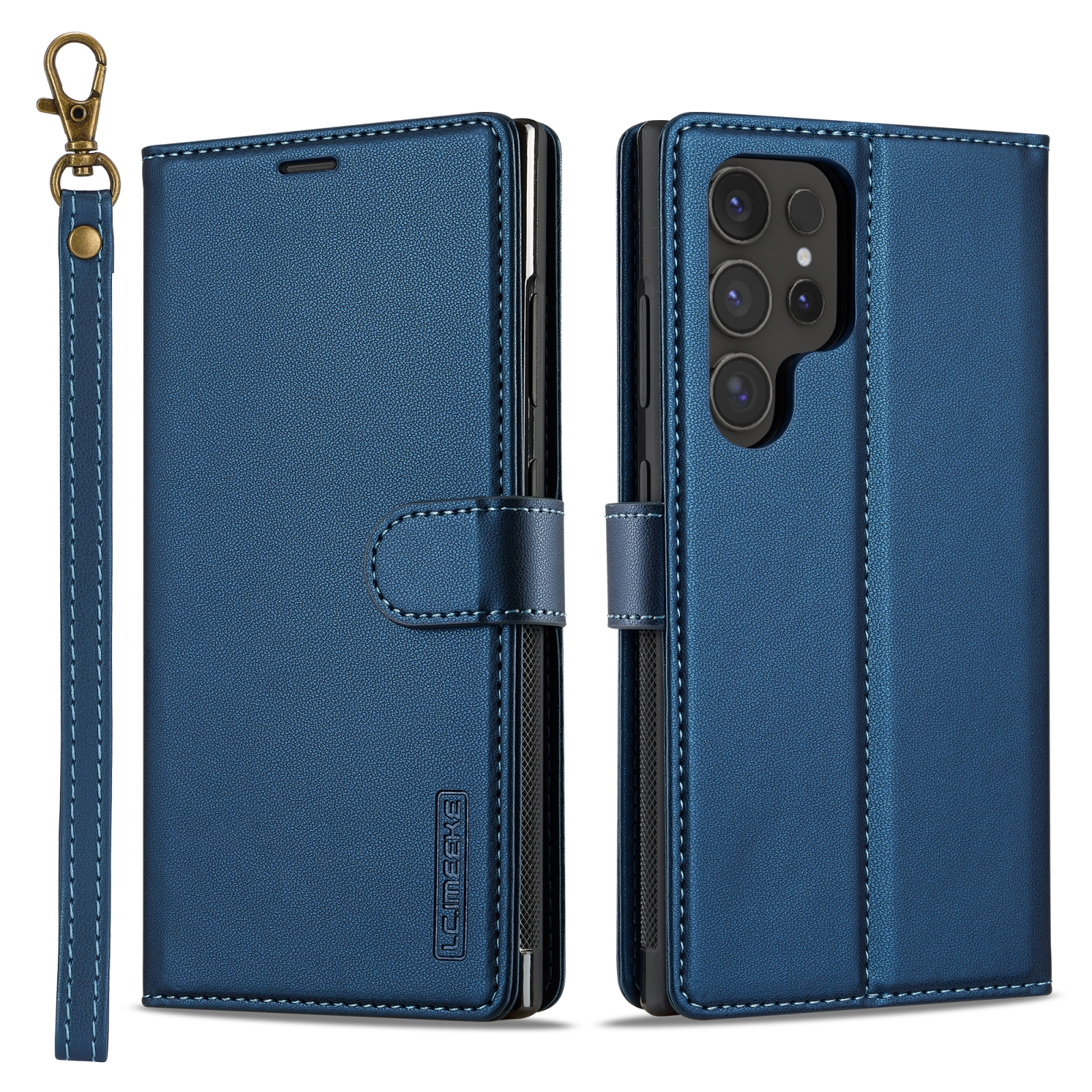 For Samsung Galaxy S24 Ultra 5G LC.IMEEKE L2 Series Detachable Magsafe PU Phone Case with Lanyard(Blue) For Samsung Galaxy S24 Ultra 5G LC.IMEEKE L2 Series Detachable Magsafe PU Phone Case with Lanyard(Blue)