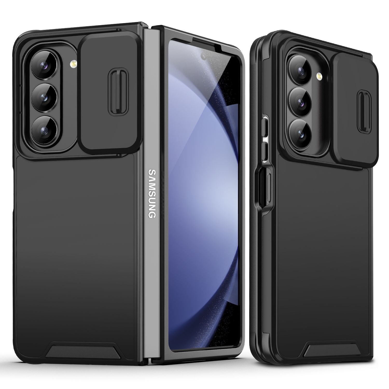 For Samsung Galaxy Z Fold5 Sliding Camshield TPU + PC Phone Case(Black) For Samsung Galaxy Z Fold5 Sliding Camshield TPU + PC Phone Case(Black)