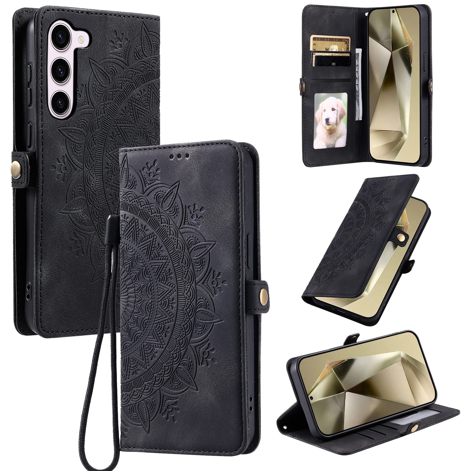For Samsung Galaxy S23+ 5G Skin Feel Totem Embossed Leather Phone Case(Black) For Samsung Galaxy S23+ 5G Skin Feel Totem Embossed Leather Phone Case(Black)