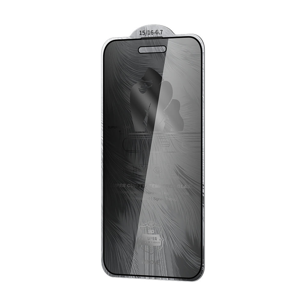 For iPhone 16 Plus / 15 Plus WK WTP-089 Space King Kong 9D Curved 360 Degree Privacy Tempered Glass Film For iPhone 16 Plus / 15 Plus WK WTP-089 Space King Kong 9D Curved 360 Degree Privacy Tempered Glass Film