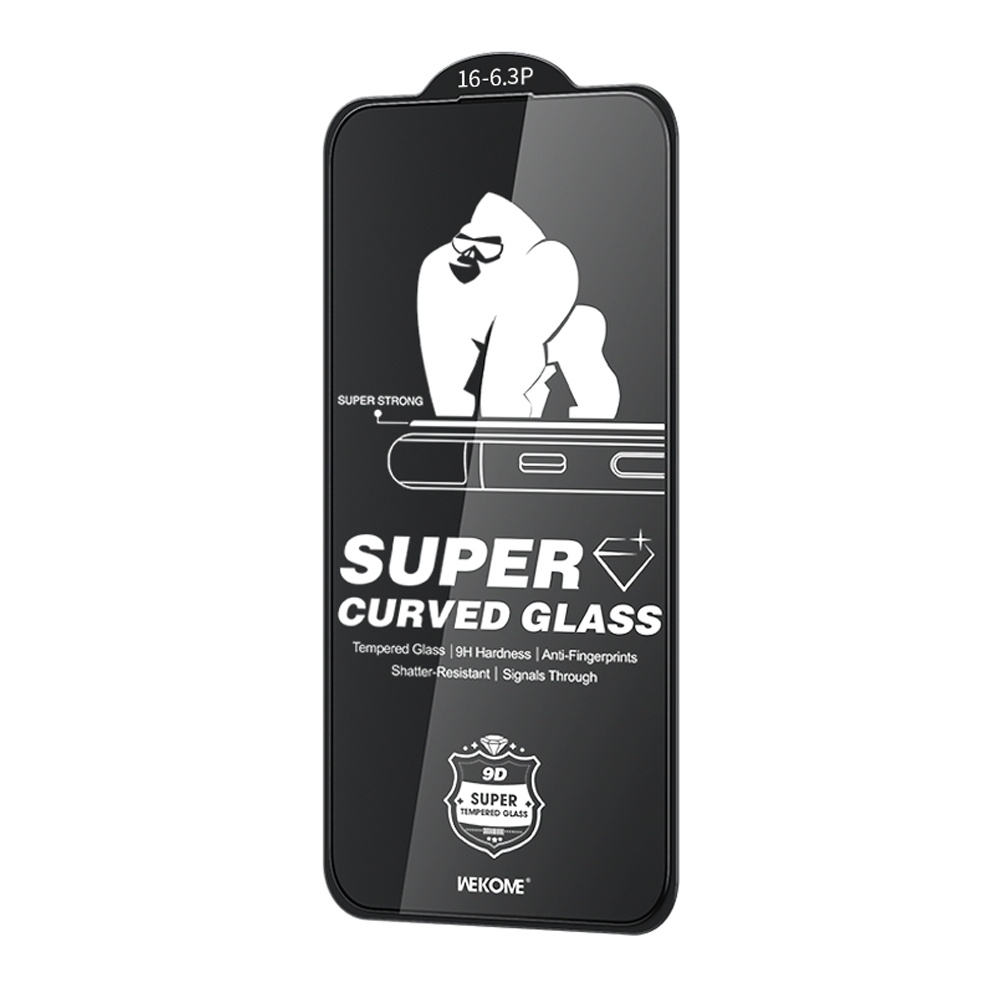 For iPhone 16 Pro WK WTP-091 King Kong 6D Curved HD Tempered Glass Film For iPhone 16 Pro WK WTP-091 King Kong 6D Curved HD Tempered Glass Film