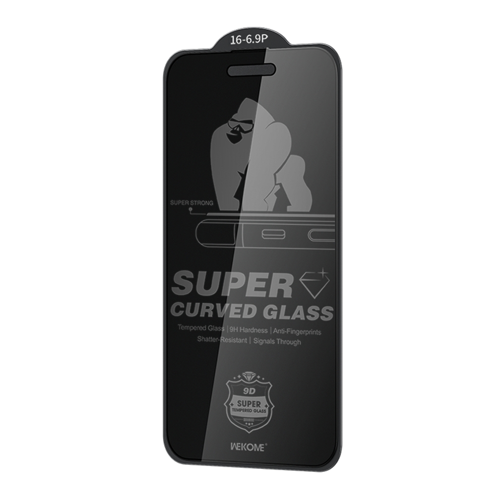 For iPhone 16 / 15 WK WTP-093 King Kong 6D Curved 360 Degree Privacy Tempered Glass Film For iPhone 16 / 15 WK WTP-093 King Kong 6D Curved 360 Degree Privacy Tempered Glass Film