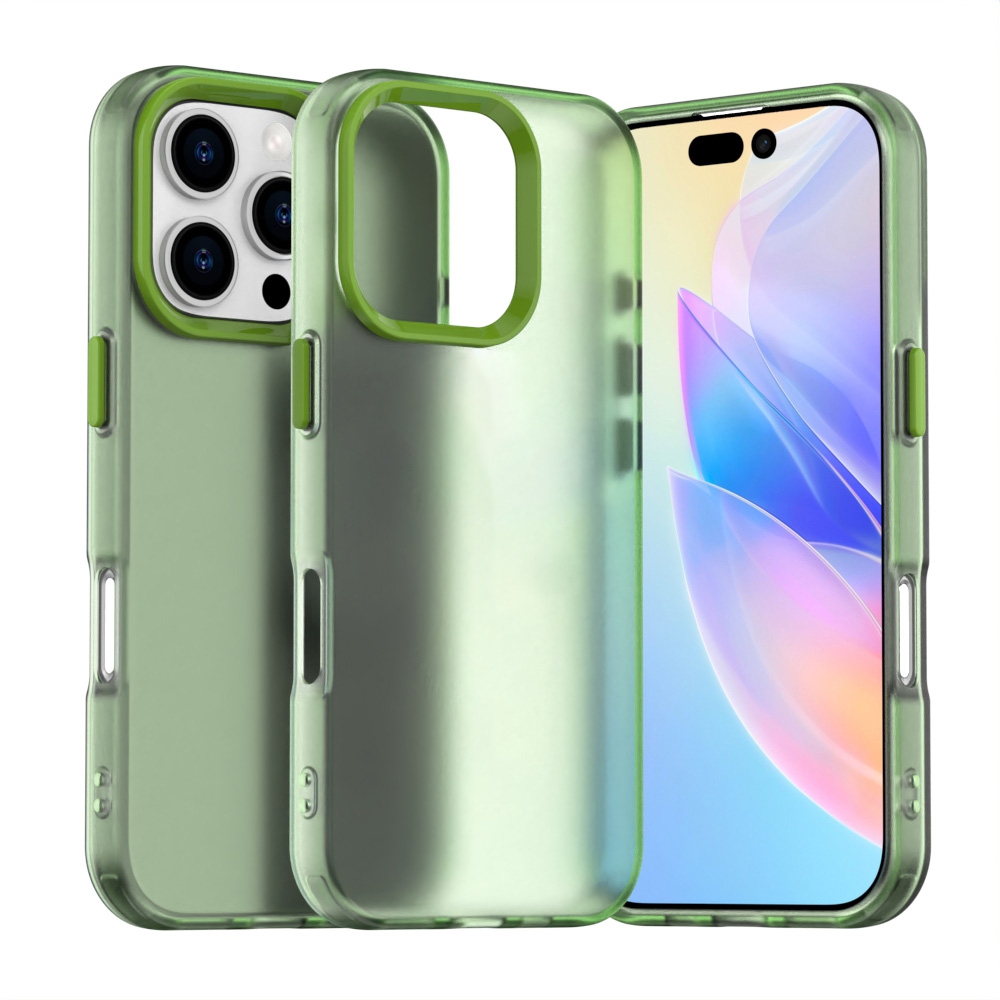 For iPhone 16 Pro Candy PC Hybrid TPU Shockproof Phone Case(Green) For iPhone 16 Pro Candy PC Hybrid TPU Shockproof Phone Case(Green)
