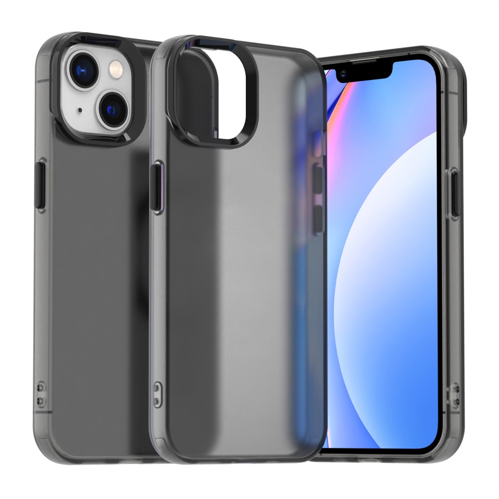 For iPhone 15 Candy PC Hybrid TPU Shockproof Phone Case(Black) For iPhone 15 Candy PC Hybrid TPU Shockproof Phone Case(Black)
