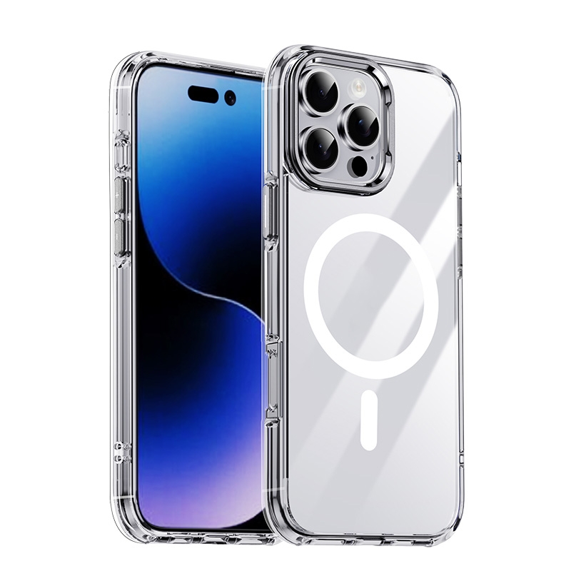 For iPhone 16 Pro Max Airbag PC Hybrid TPU Magsafe Phone Case(Clear Black) For iPhone 16 Pro Max Airbag PC Hybrid TPU Magsafe Phone Case(Clear Black)