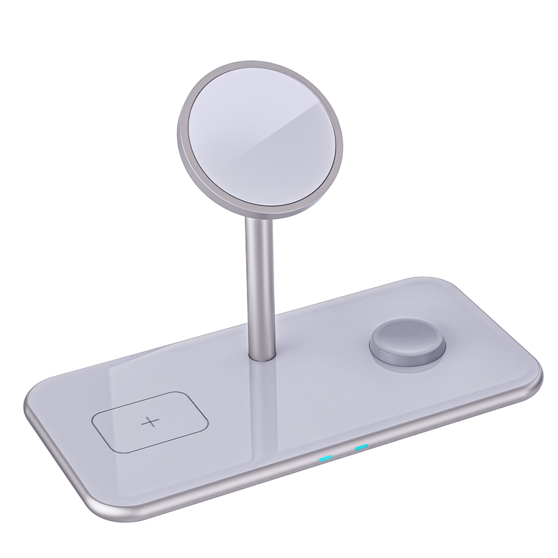 SW12 3 in 1 Metal Magnetic Wireless Charger(White) SW12 3 in 1 Metal Magnetic Wireless Charger(White)