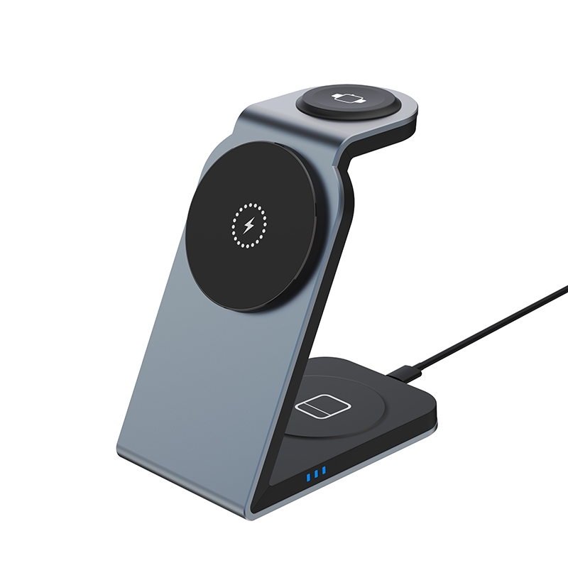 SW18 3 in 1 Metal Magnetic Wireless Charger(Tarnish) SW18 3 in 1 Metal Magnetic Wireless Charger(Tarnish)