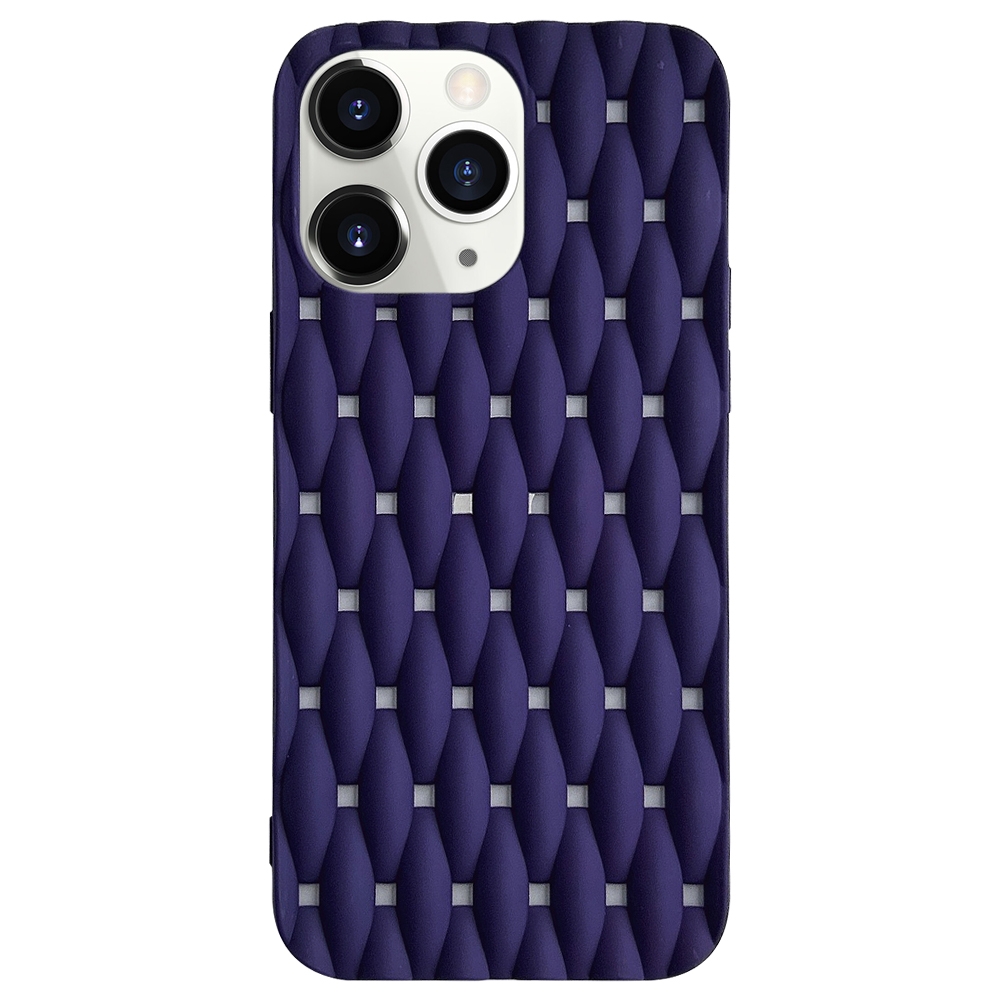 For iPhone 11 Pro Max Weave Cooling Solid Color TPU Phone Case(Purple Blue) For iPhone 11 Pro Max Weave Cooling Solid Color TPU Phone Case(Purple Blue)