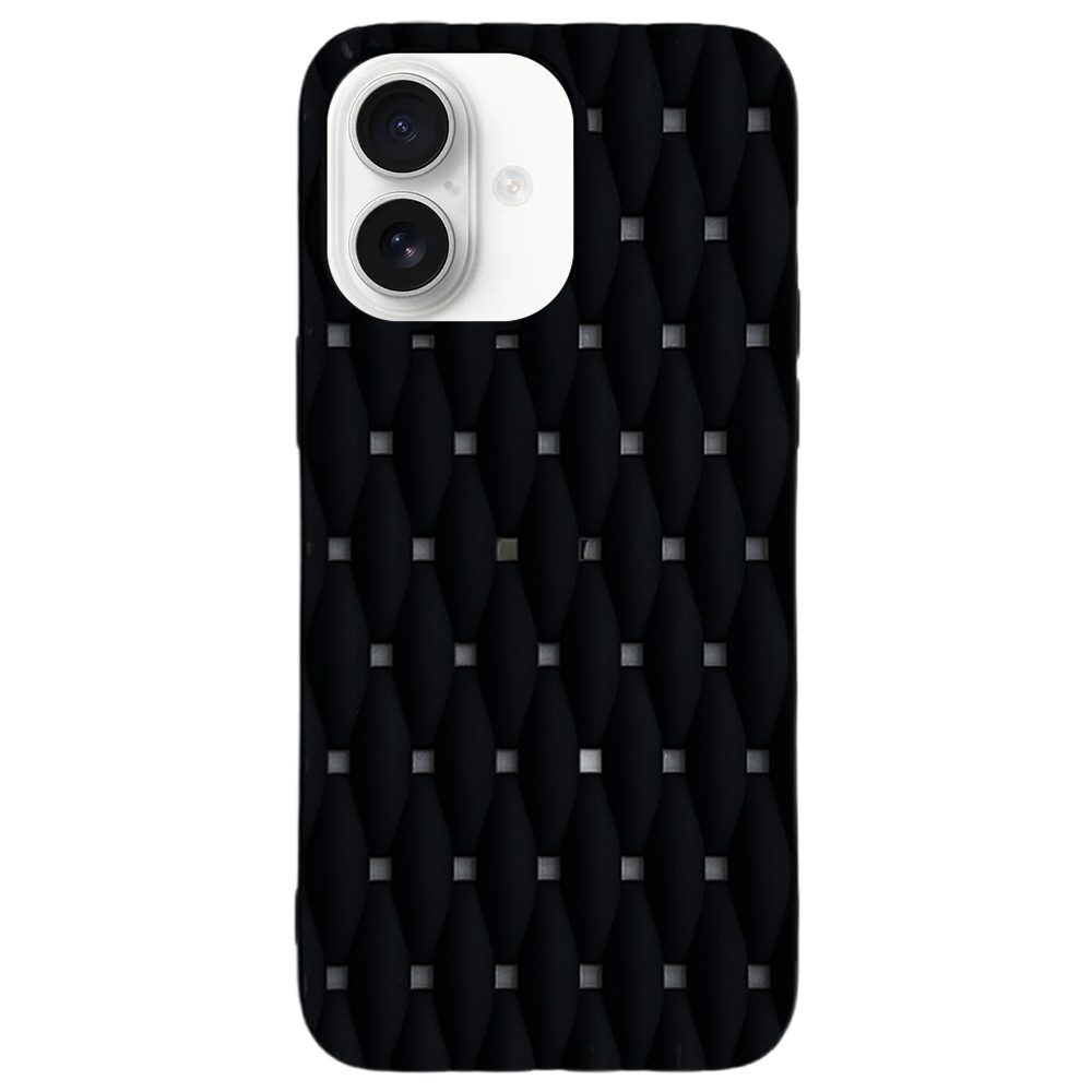 For iPhone 16 Weave Cooling Solid Color TPU Phone Case(Black) For iPhone 16 Weave Cooling Solid Color TPU Phone Case(Black)