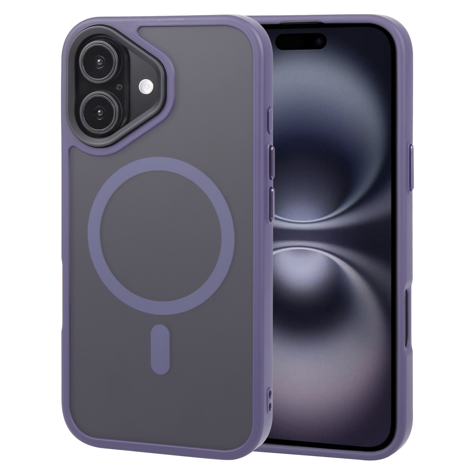 For iPhone 16 Plus GEBEI Skin Feel MagSafe Magnetic Phone Case(Purple) For iPhone 16 Plus GEBEI Skin Feel MagSafe Magnetic Phone Case(Purple)