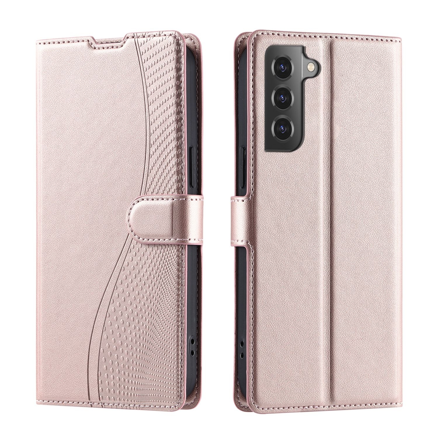 For Samsung Galaxy S21+ 5G Voltage Ultra-thin Dot Leather Phone Case(Rose Gold) For Samsung Galaxy S21+ 5G Voltage Ultra-thin Dot Leather Phone Case(Rose Gold)