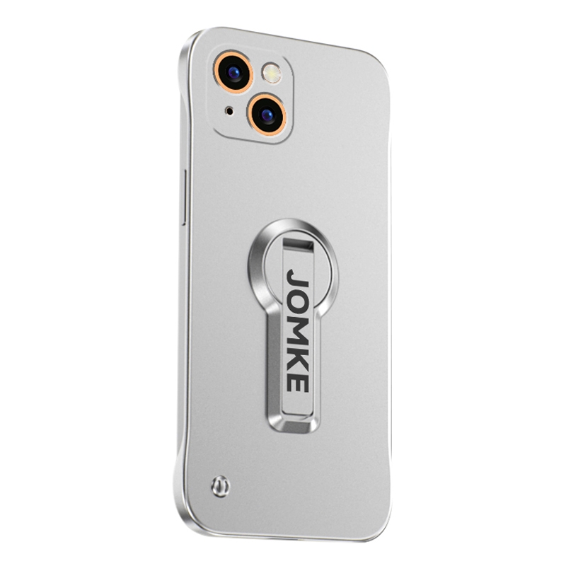 For iPhone 13 mini Baking Varnish 360 Rotate Holder No Frame PC Phone Case(Silver) For iPhone 13 mini Baking Varnish 360 Rotate Holder No Frame PC Phone Case(Silver)