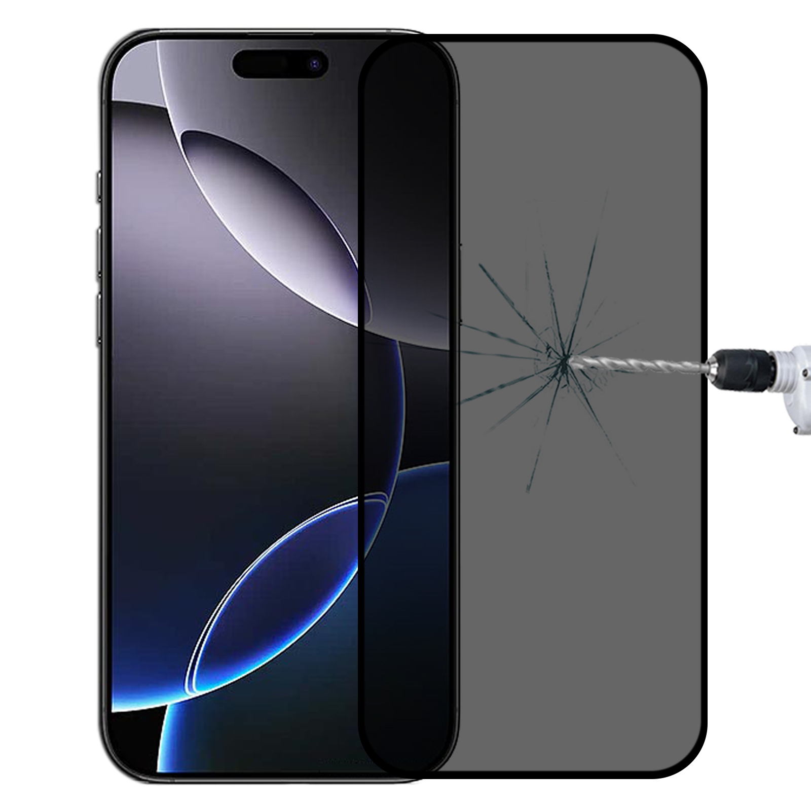For iPhone 16 Pro Max Full Cover Anti-spy Silk Screen Tempered Glass Film For iPhone 16 Pro Max Full Cover Anti-spy Silk Screen Tempered Glass Film