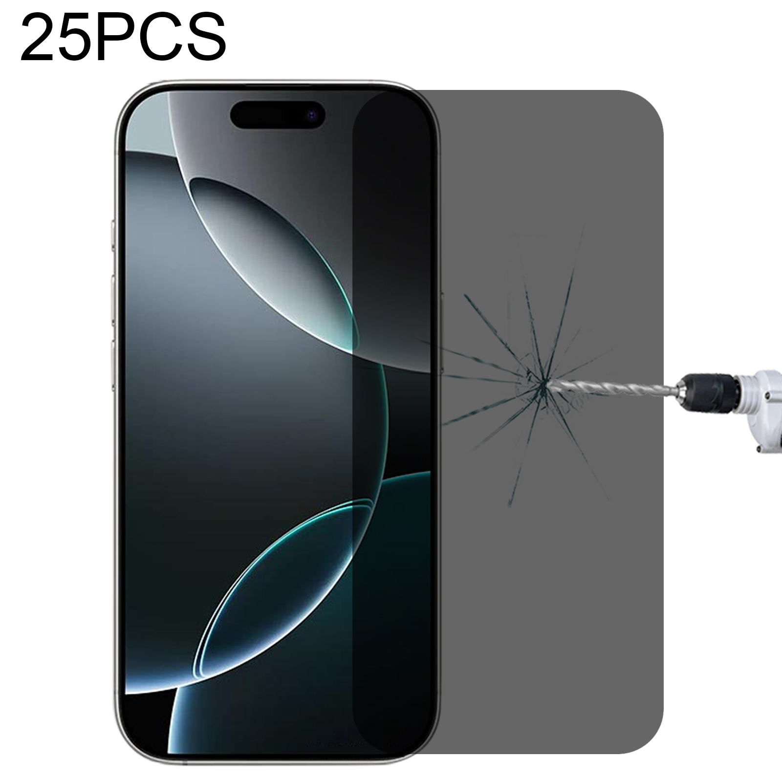 For iPhone 16 Pro 25pcs High Transparency Full Cover Anti-spy Tempered Glass Film For iPhone 16 Pro 25pcs High Transparency Full Cover Anti-spy Tempered Glass Film