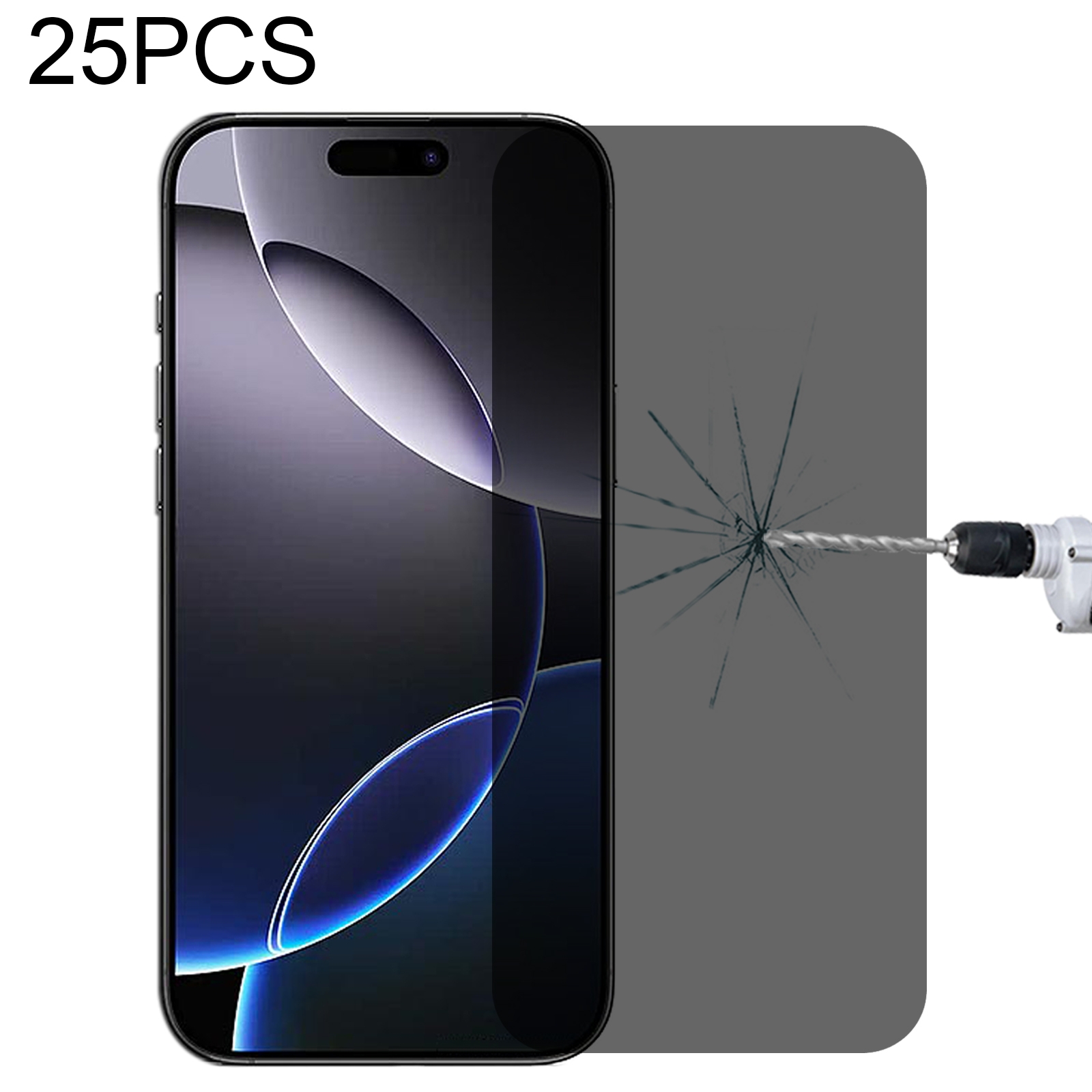 For iPhone 16 Pro Max 25pcs High Transparency Full Cover Anti-spy Tempered Glass Film For iPhone 16 Pro Max 25pcs High Transparency Full Cover Anti-spy Tempered Glass Film