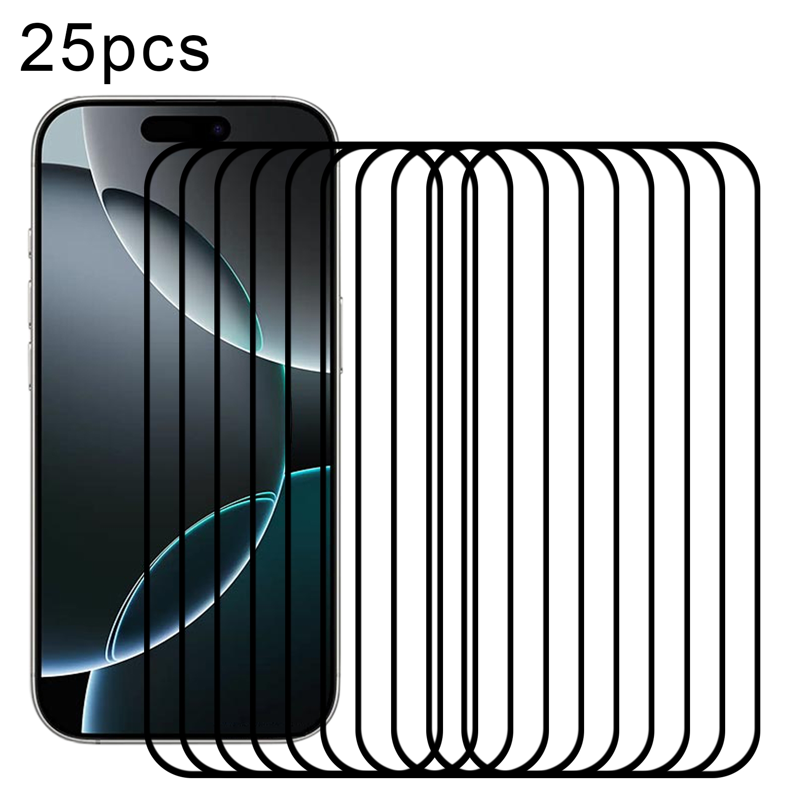 For iPhone 16 Pro 25pcs Full Glue Screen Tempered Glass Film For iPhone 16 Pro 25pcs Full Glue Screen Tempered Glass Film