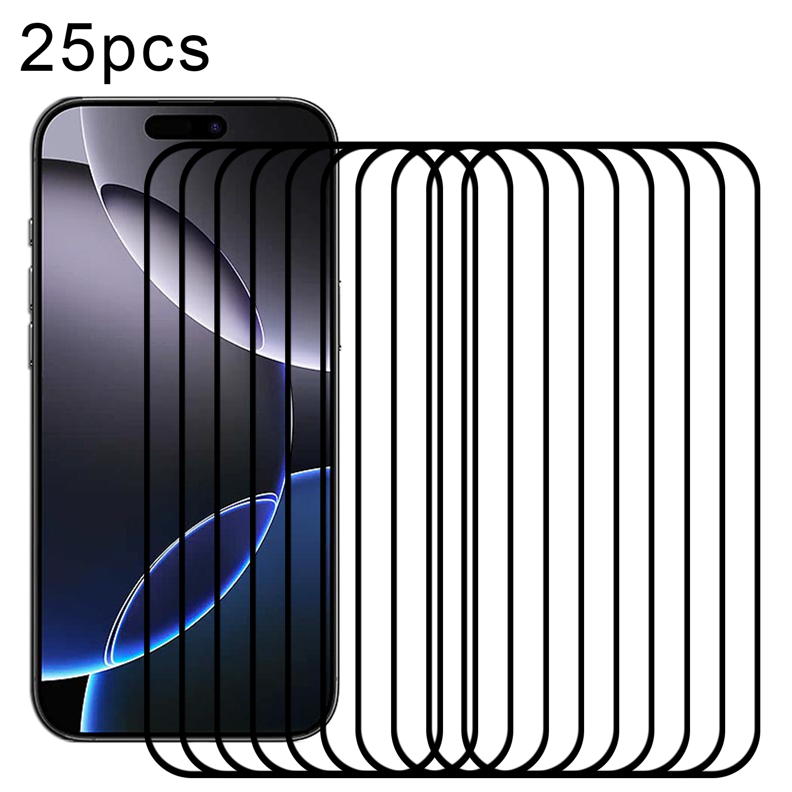 For iPhone 16 Pro Max 25pcs Full Glue Screen Tempered Glass Film For iPhone 16 Pro Max 25pcs Full Glue Screen Tempered Glass Film