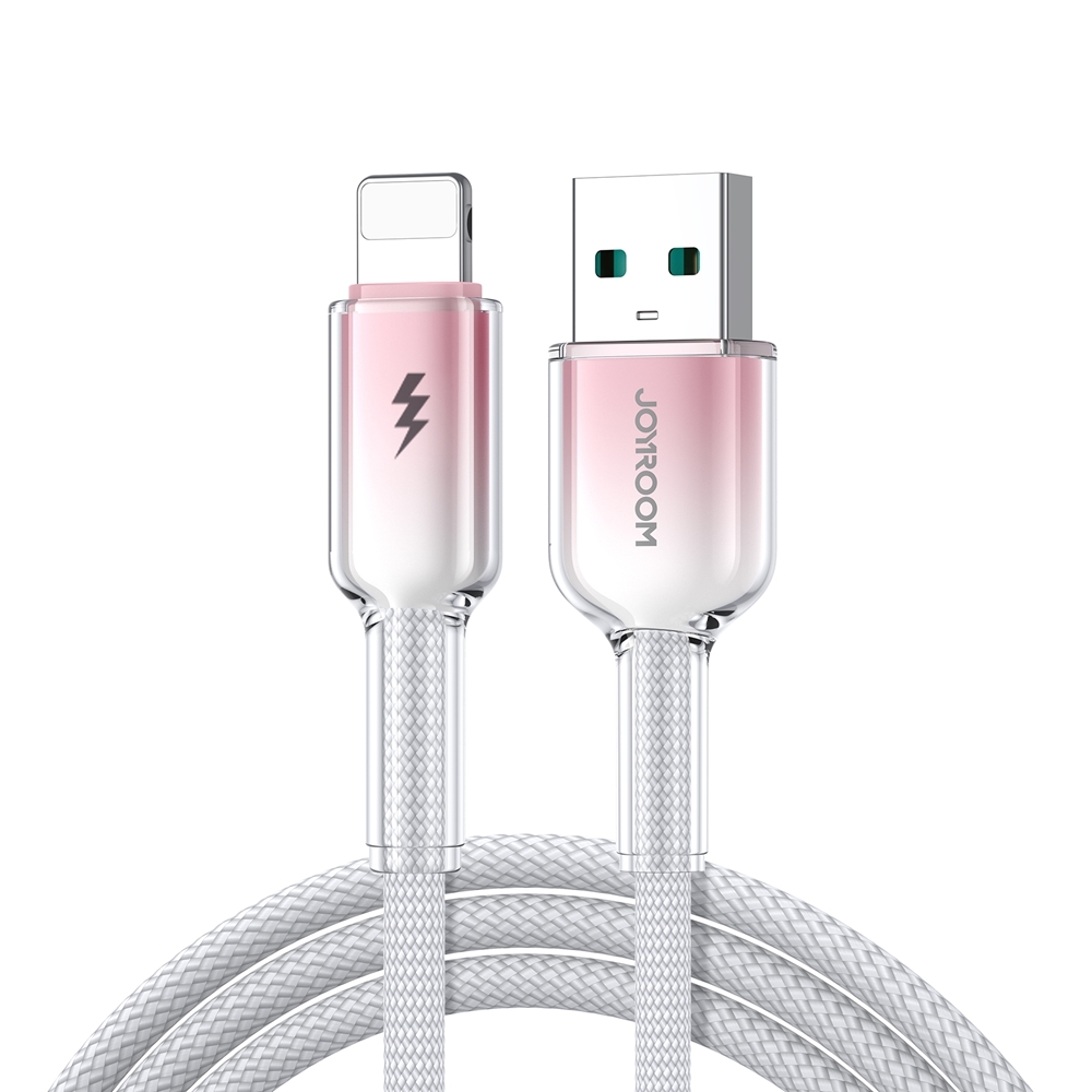 JOYROOM S-A42 Crystal Clear Series Fast Charging Data Cable, USB to 8 Pin Cable, Length: 1.2m(White) JOYROOM S-A42 Crystal Clear Series Fast Charging Data Cable, USB to 8 Pin Cable, Length: 1.2m(White)
