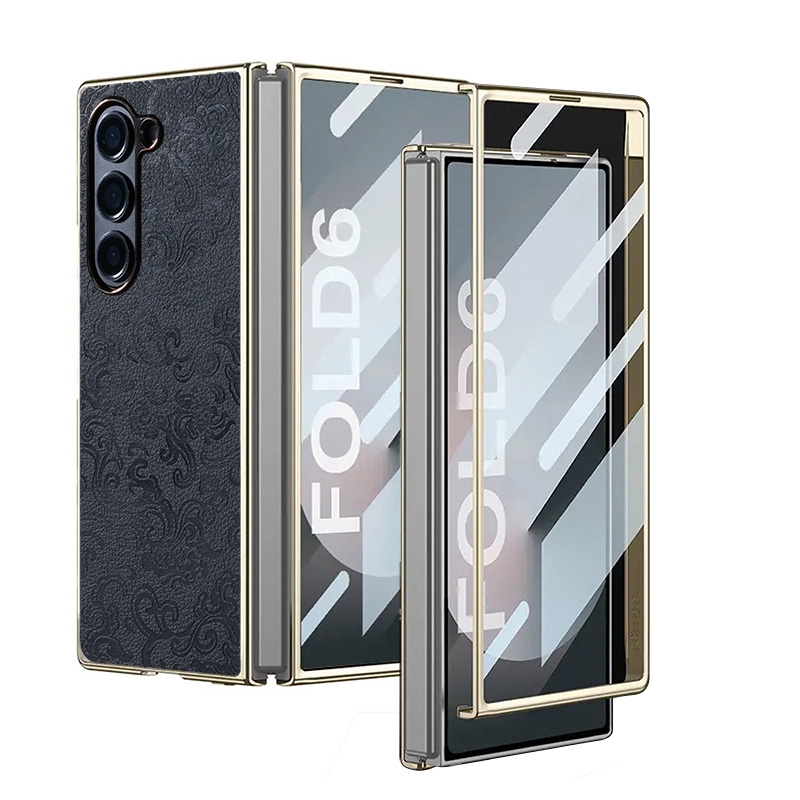 For Samsung Galaxy Z Fold6 Integrated Cloud Dragon Pattern Fold Phone Case(Black) For Samsung Galaxy Z Fold6 Integrated Cloud Dragon Pattern Fold Phone Case(Black)