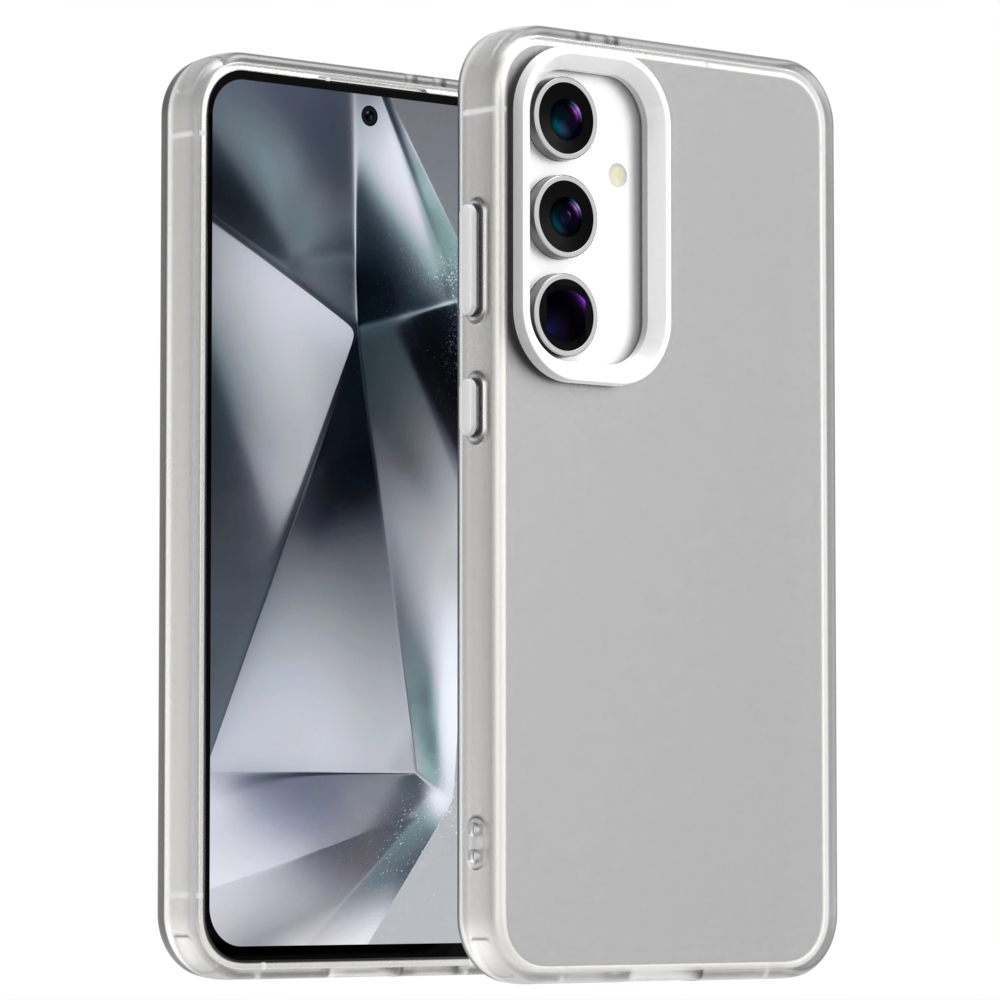 For Samsung Galaxy S24 5G Candy PC Hybrid TPU Shockproof Phone Case(White) For Samsung Galaxy S24 5G Candy PC Hybrid TPU Shockproof Phone Case(White)