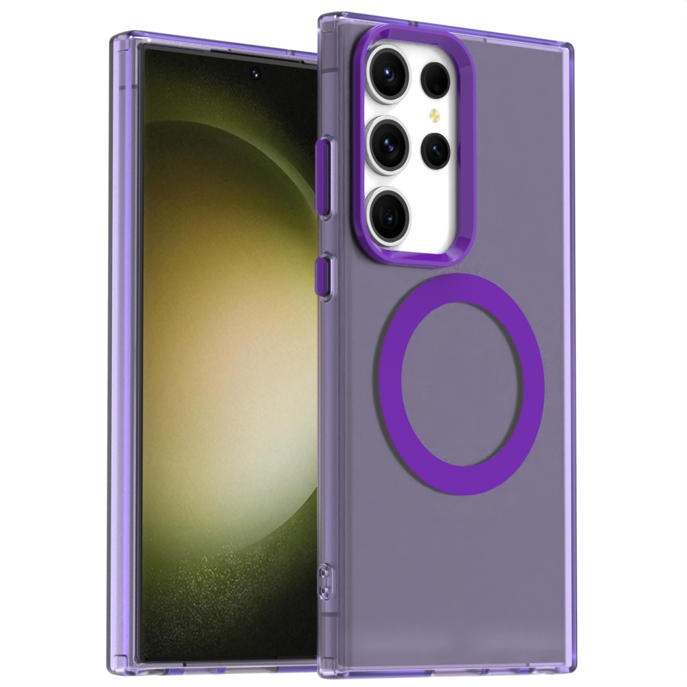 For Samsung Galaxy S24 Ultra 5G Candy Magsafe PC Hybrid TPU Phone Case(Purple) For Samsung Galaxy S24 Ultra 5G Candy Magsafe PC Hybrid TPU Phone Case(Purple)