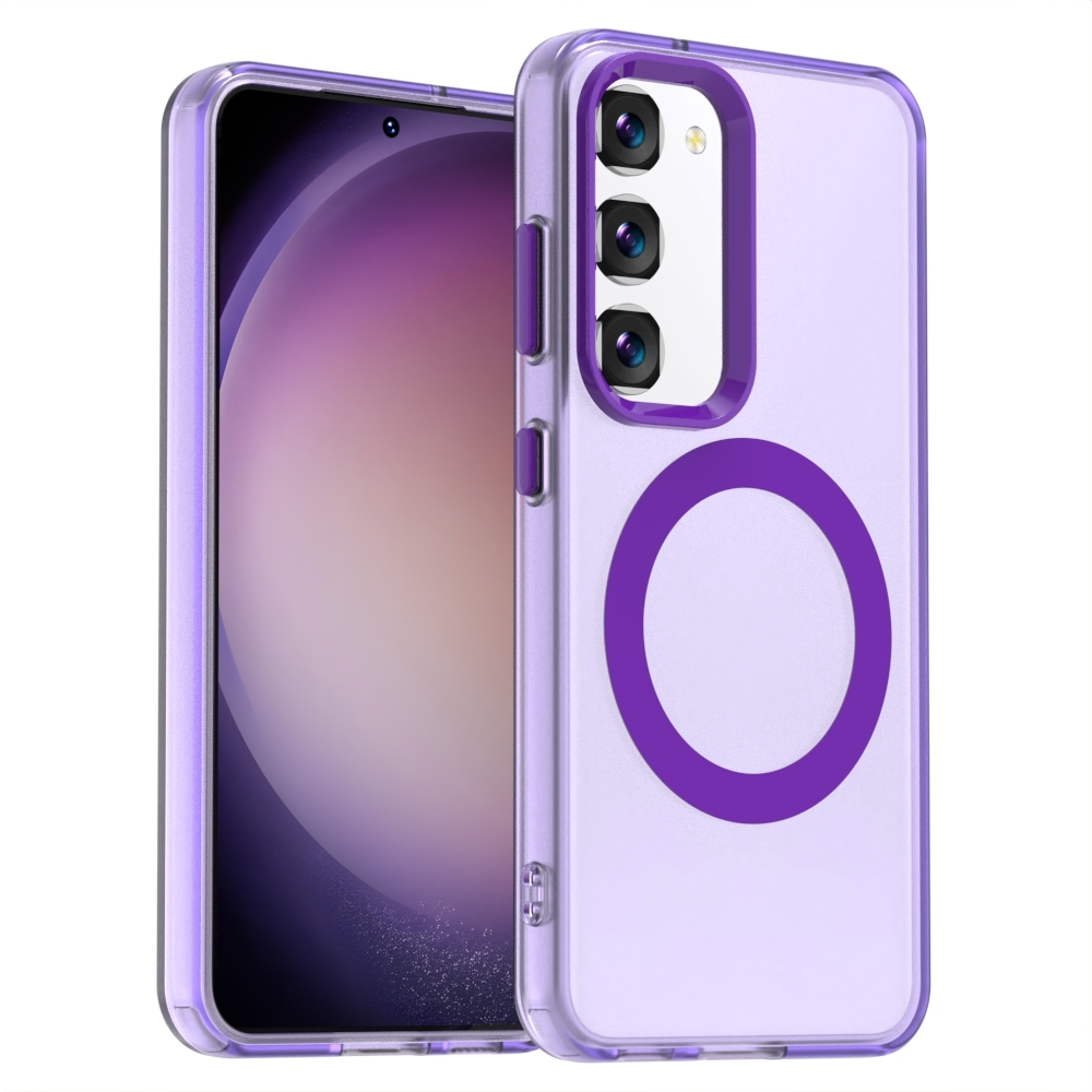For Samsung Galaxy S23+ 5G Candy Magsafe PC Hybrid TPU Phone Case(Purple) For Samsung Galaxy S23+ 5G Candy Magsafe PC Hybrid TPU Phone Case(Purple)