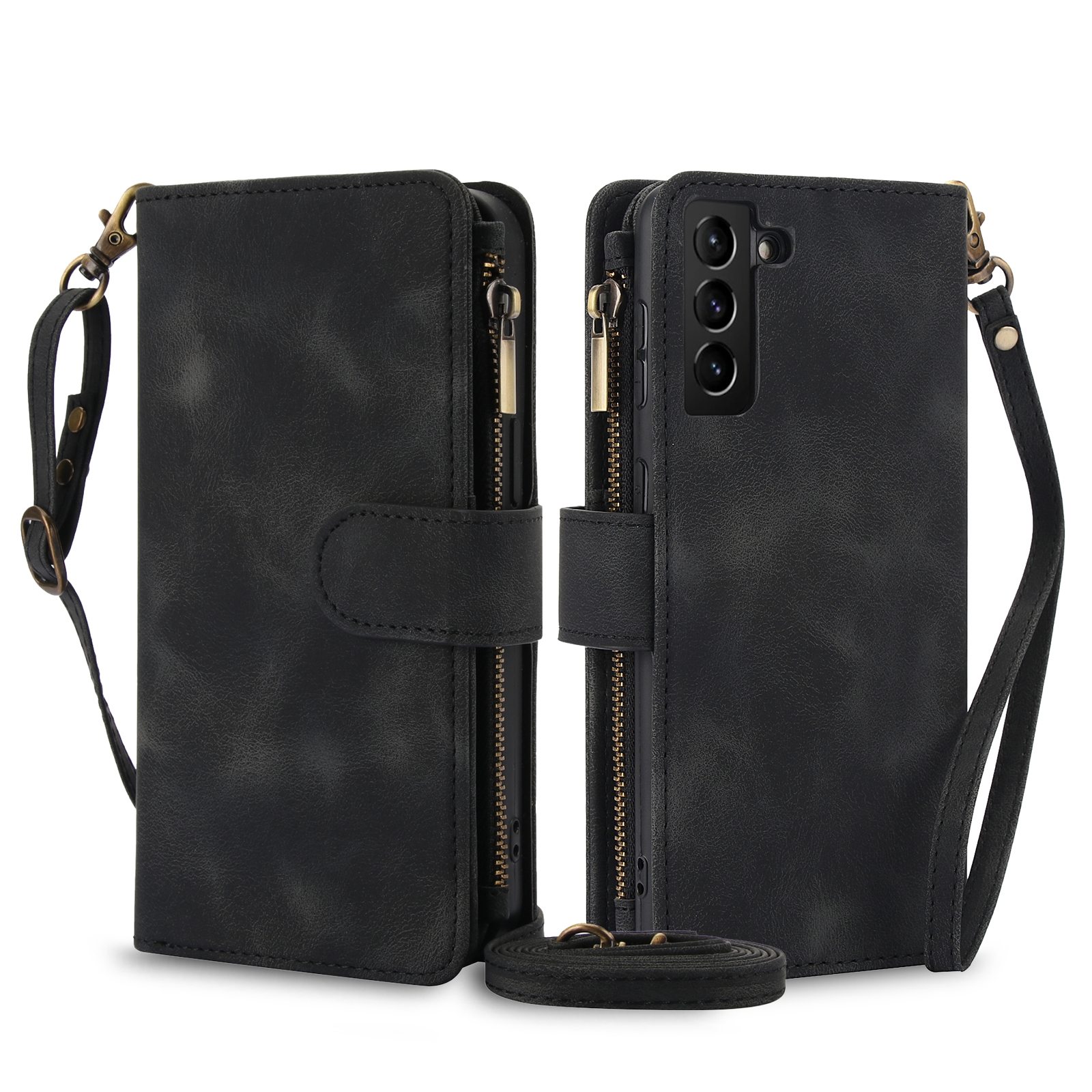 For Samsung Galaxy S21 5G Dream 9-Card Zipper Wallet RFID Leather Phone Case with Lanyard(Black) For Samsung Galaxy S21 5G Dream 9-Card Zipper Wallet RFID Leather Phone Case with Lanyard(Black)