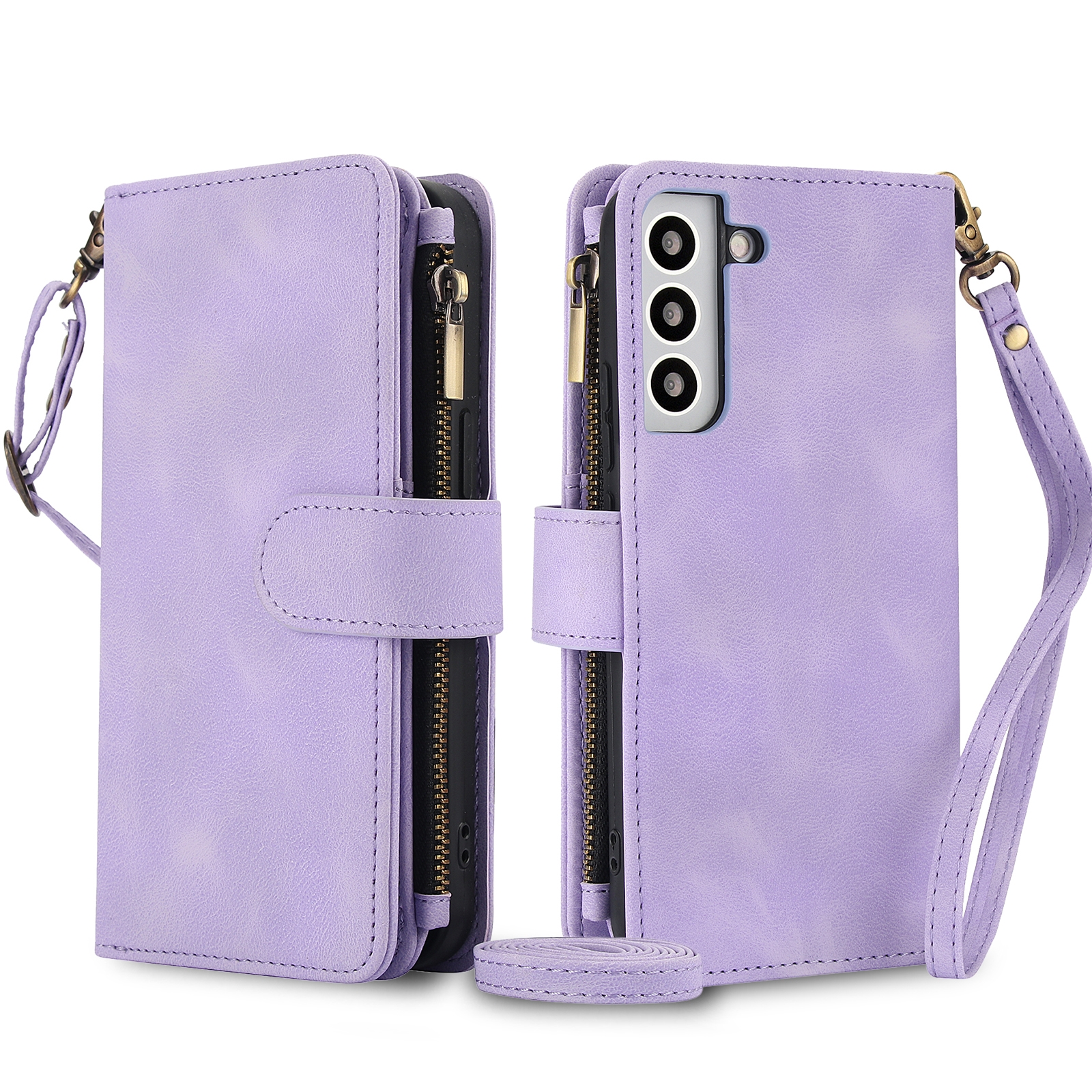 For Samsung Galaxy S22+ 5G Dream 9-Card Zipper Wallet RFID Leather Phone Case with Lanyard(Purple) For Samsung Galaxy S22+ 5G Dream 9-Card Zipper Wallet RFID Leather Phone Case with Lanyard(Purple)