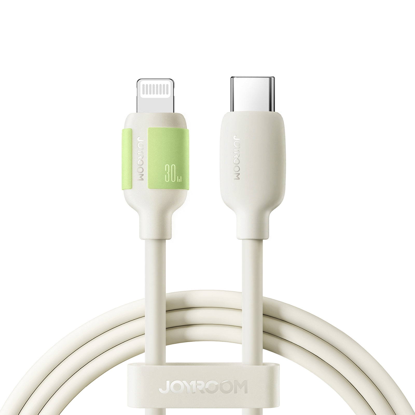 JOYROOM S-A53 Fluorescent Series 30W Type-C to 8 Pin Fast Charging Data Cable, Length:1.2m(Beige) JOYROOM S-A53 Fluorescent Series 30W Type-C to 8 Pin Fast Charging Data Cable, Length:1.2m(Beige)