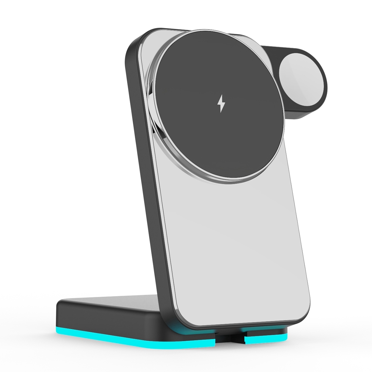 H62 RGB LED Light 3 in 1 Foldable Wireless Charger(Black) H62 RGB LED Light 3 in 1 Foldable Wireless Charger(Black)