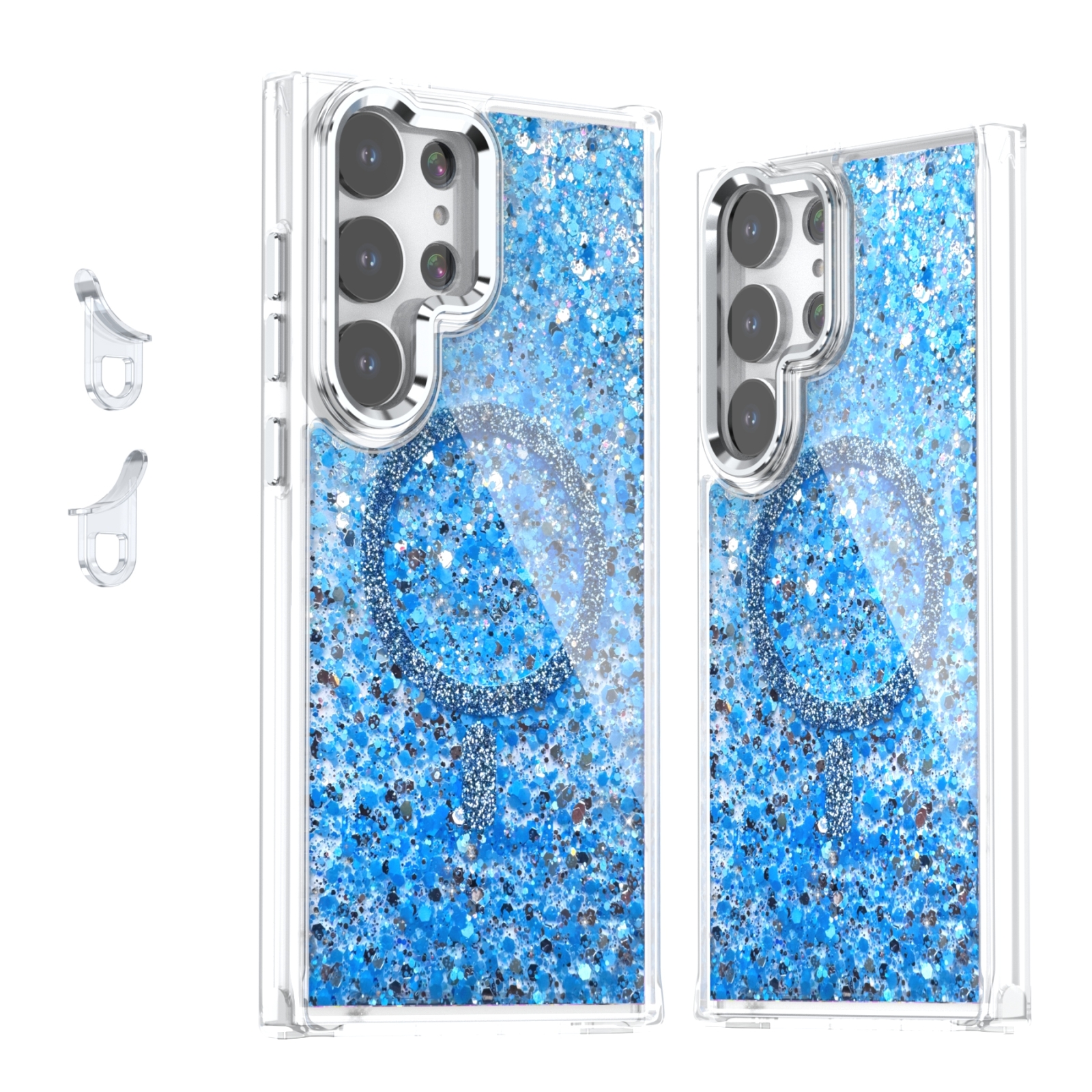 For Samsung Galaxy S23 Ultra 5G Epoxy Glitter MagSafe Magnetic TPU Phone Case(Blue) For Samsung Galaxy S23 Ultra 5G Epoxy Glitter MagSafe Magnetic TPU Phone Case(Blue)