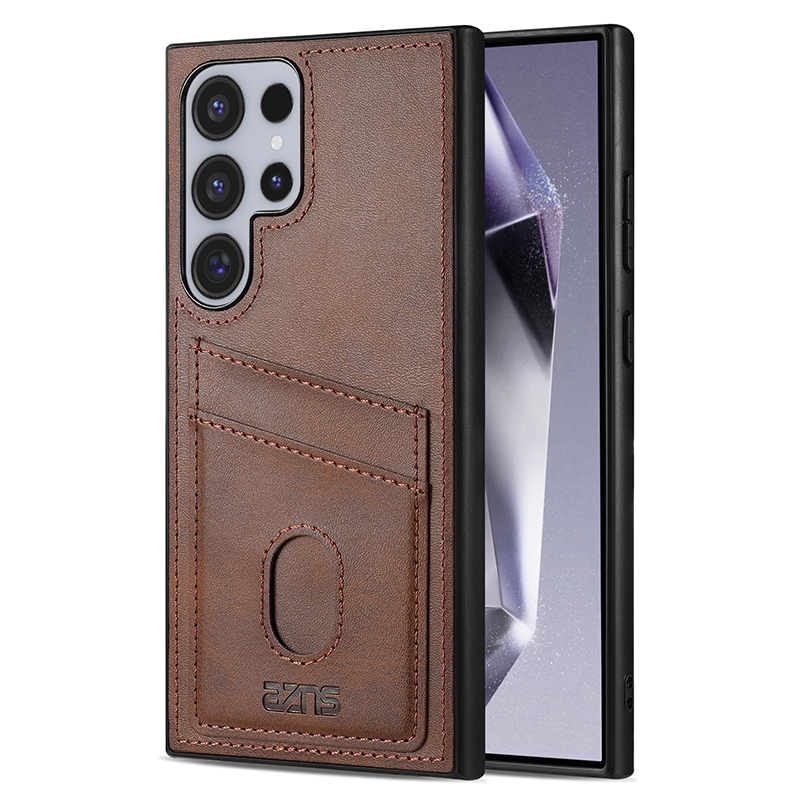 For Samsung Galaxy S24 Ultra 5G AZNS K1 Series Card Slot Business Phone Case(Brown) For Samsung Galaxy S24 Ultra 5G AZNS K1 Series Card Slot Business Phone Case(Brown)