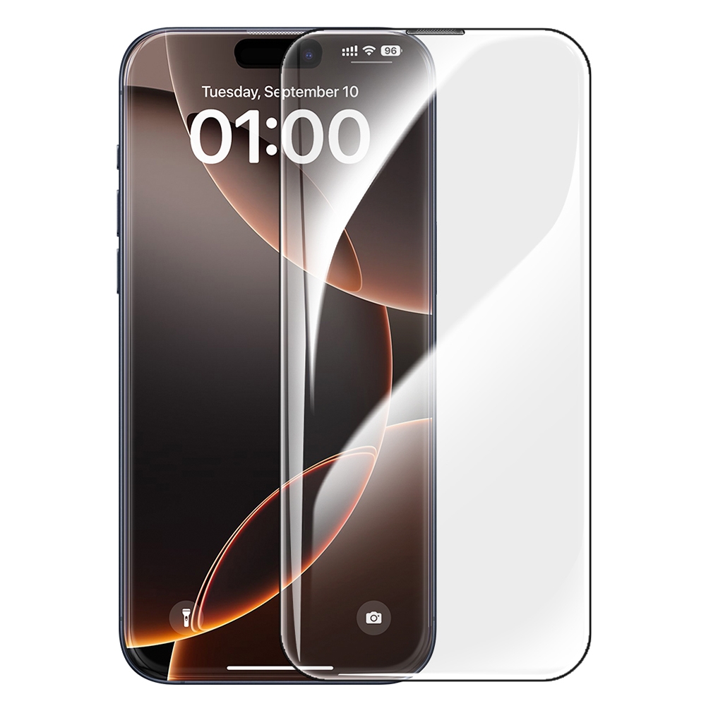 For iPhone 16 Pro Max Baseus Crystal HD Tempered Glass Screen Protector Dust Filter DLC Coating Version(Transparent)