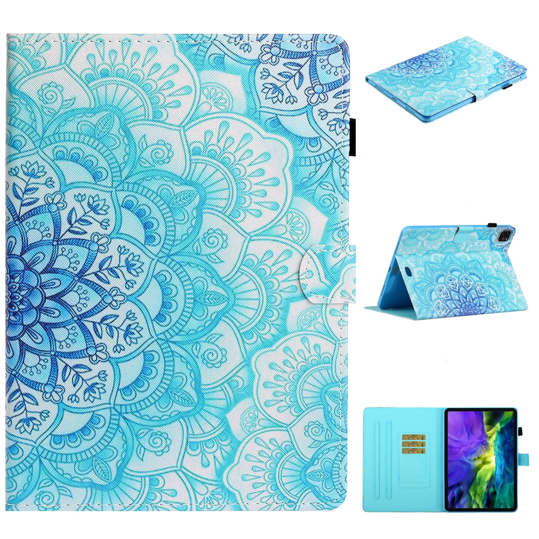 For iPad Pro 11 2018/2020 Colored Drawing Stitching Horizontal Flip Leather Tablet Case with Holder & Card Slots & Sleep / Wake-up Function(Datura Flowers) For iPad Pro 11 2018/2020 Colored Drawing Stitching Horizontal Flip Leather Tablet Case with Holder & Card Slots & Sleep / Wake-up Function(Datura Flowers)