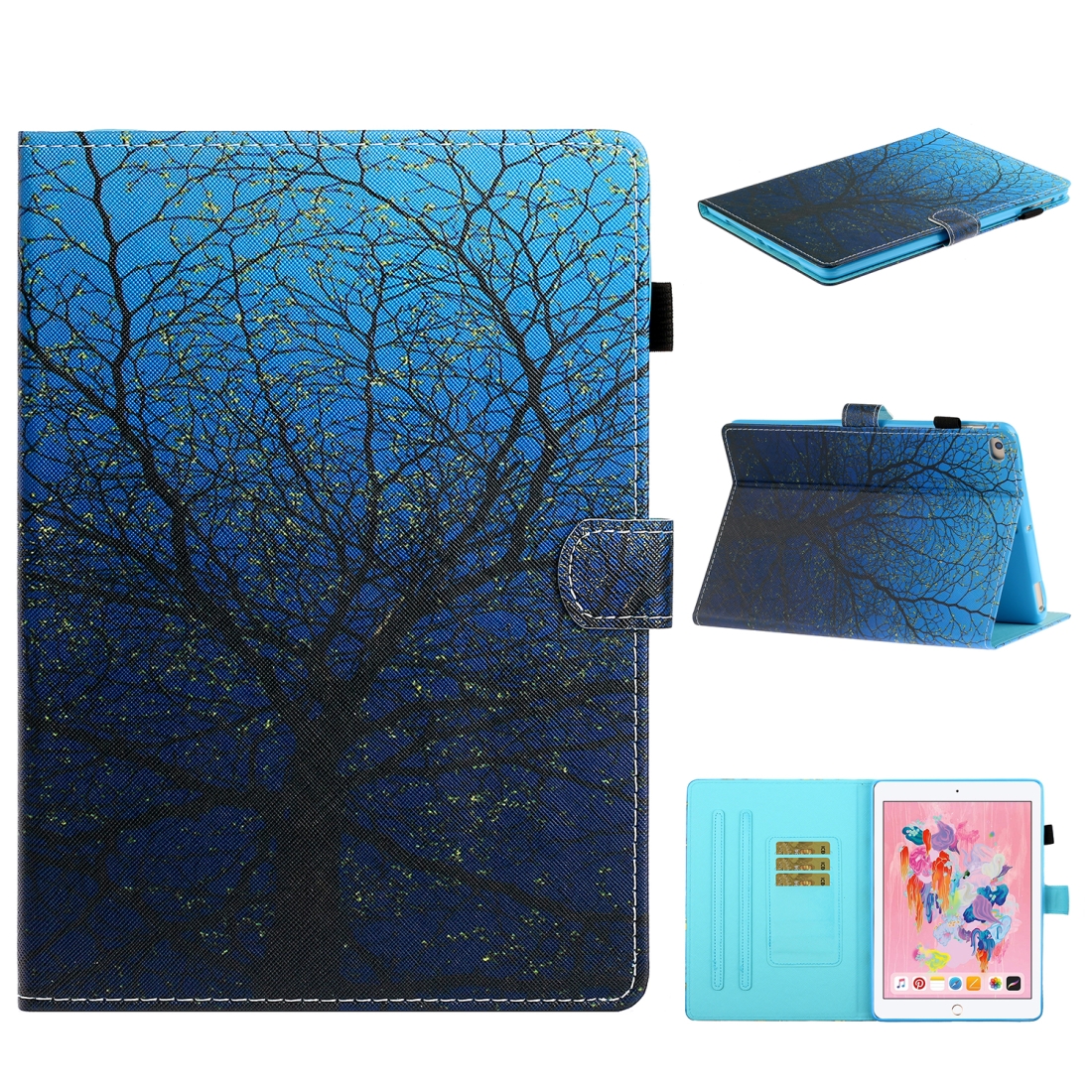 For iPad 9.7 (2017/2018) & Air 2 & Air Colored Drawing Stitching Horizontal Flip Leather Case with Holder & Card Slots & Sleep / Wake-up Function(Tree) For iPad 9.7 (2017/2018) & Air 2 & Air Colored Drawing Stitching Horizontal Flip Leather Case with Holder & Card Slots & Sleep / Wake-up Function(Tree)
