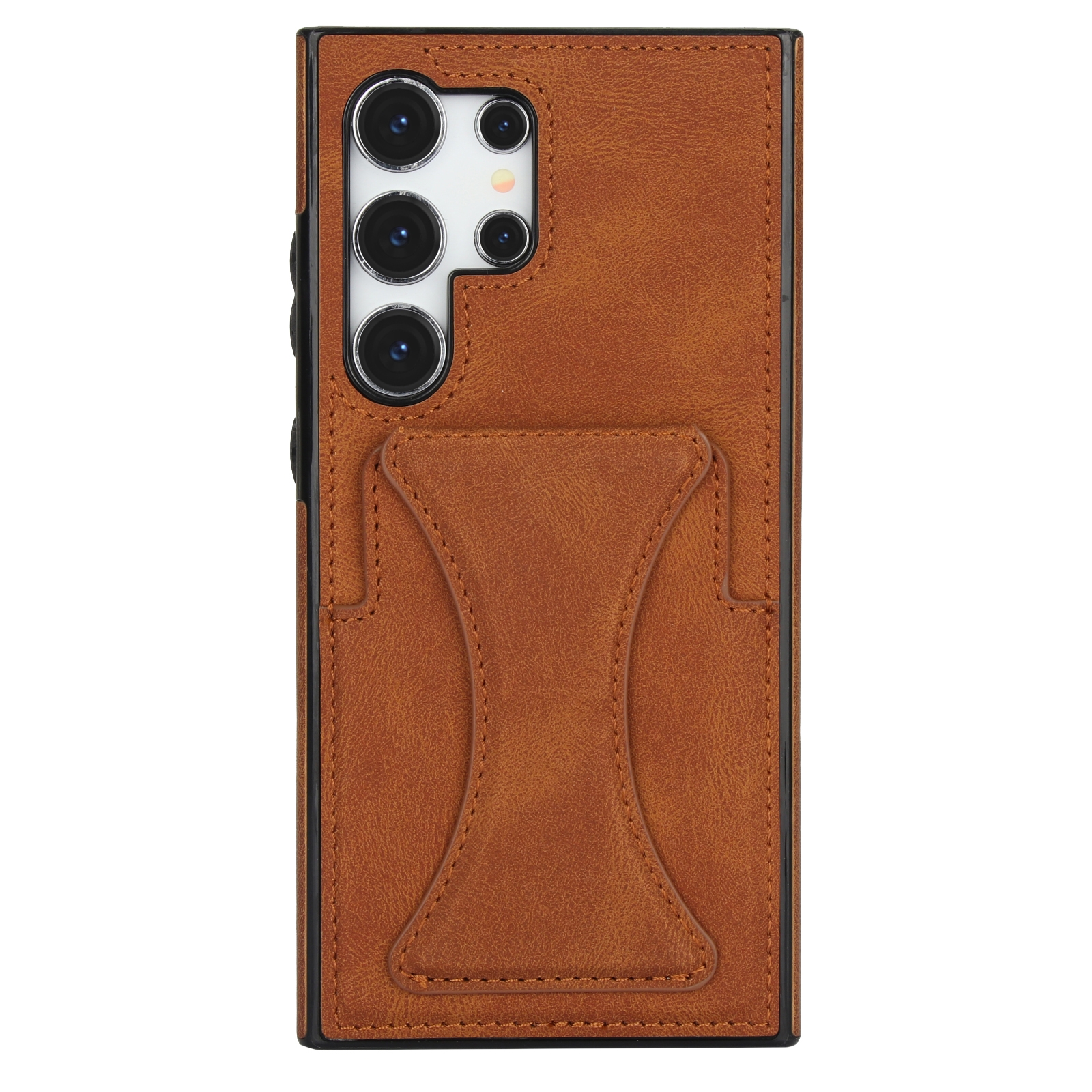 For Samsung Galaxy S24 Ultra 5G Ultra-thin Shockproof Phone Protective Case with Holder(Brown) For Samsung Galaxy S24 Ultra 5G Ultra-thin Shockproof Phone Protective Case with Holder(Brown)
