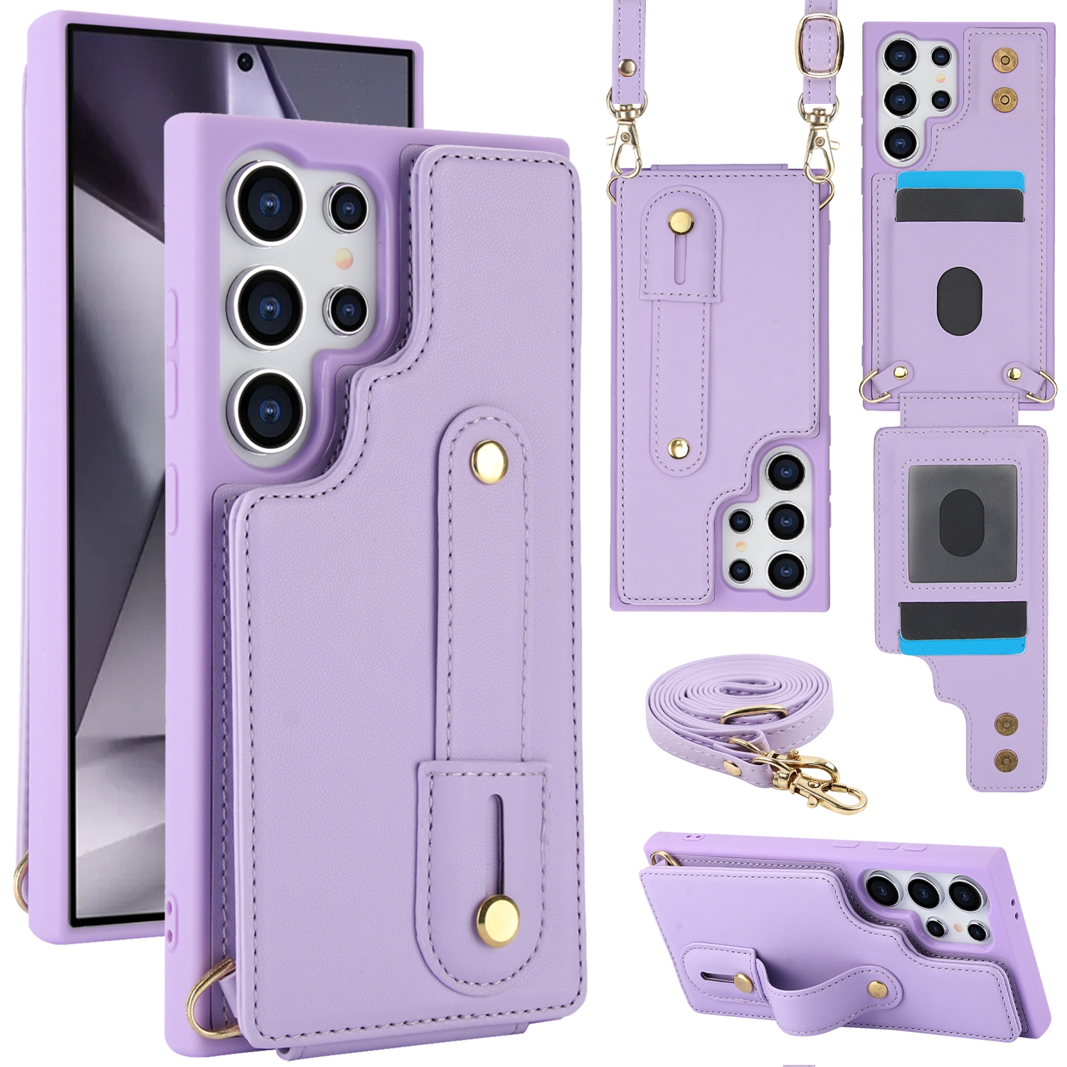 For Samsung Galaxy S24 Ultra 5G Wristband Vertical Flip Wallet Back Cover Phone Case with Long Lanyard(Purple) For Samsung Galaxy S24 Ultra 5G Wristband Vertical Flip Wallet Back Cover Phone Case with Long Lanyard(Purple)